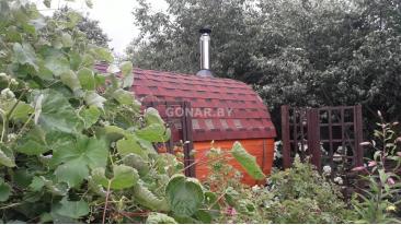 Баня-бочка «Gonar» 3 метра с козырьком