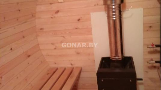 Баня-бочка «Gonar» 3 метра с козырьком