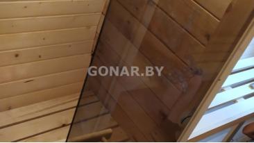 Баня-бочка «Gonar» 3.5 метра с козырьком
