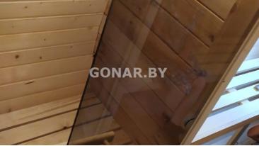 Баня-бочка «Gonar» 3.5 метра с крыльцом