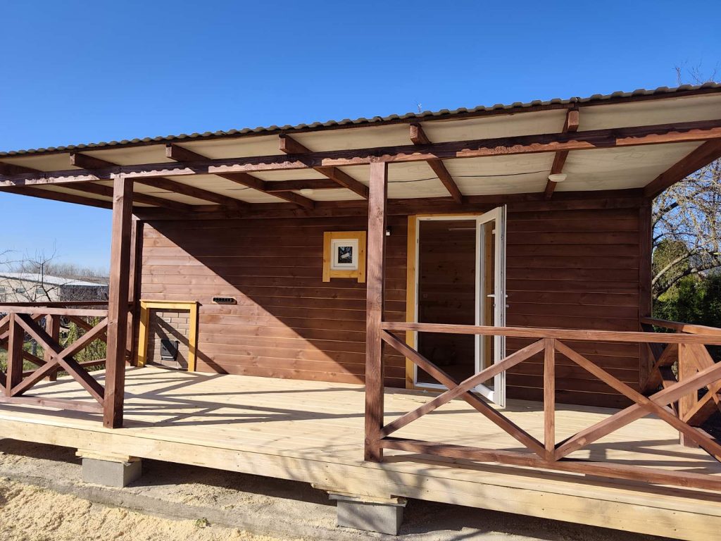 Готовая баня каркасная