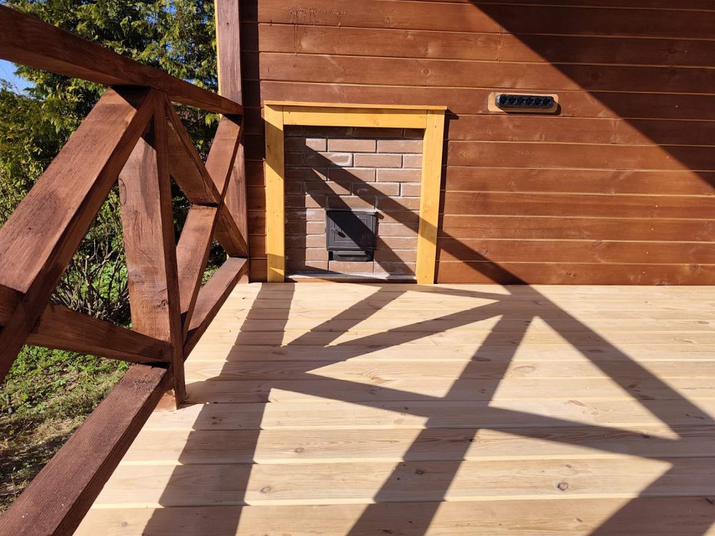 Готовая баня каркасная