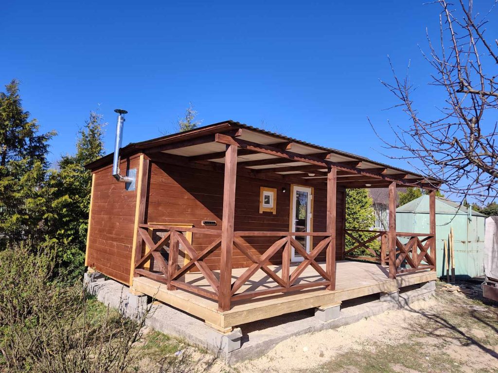 Готовая баня каркасная