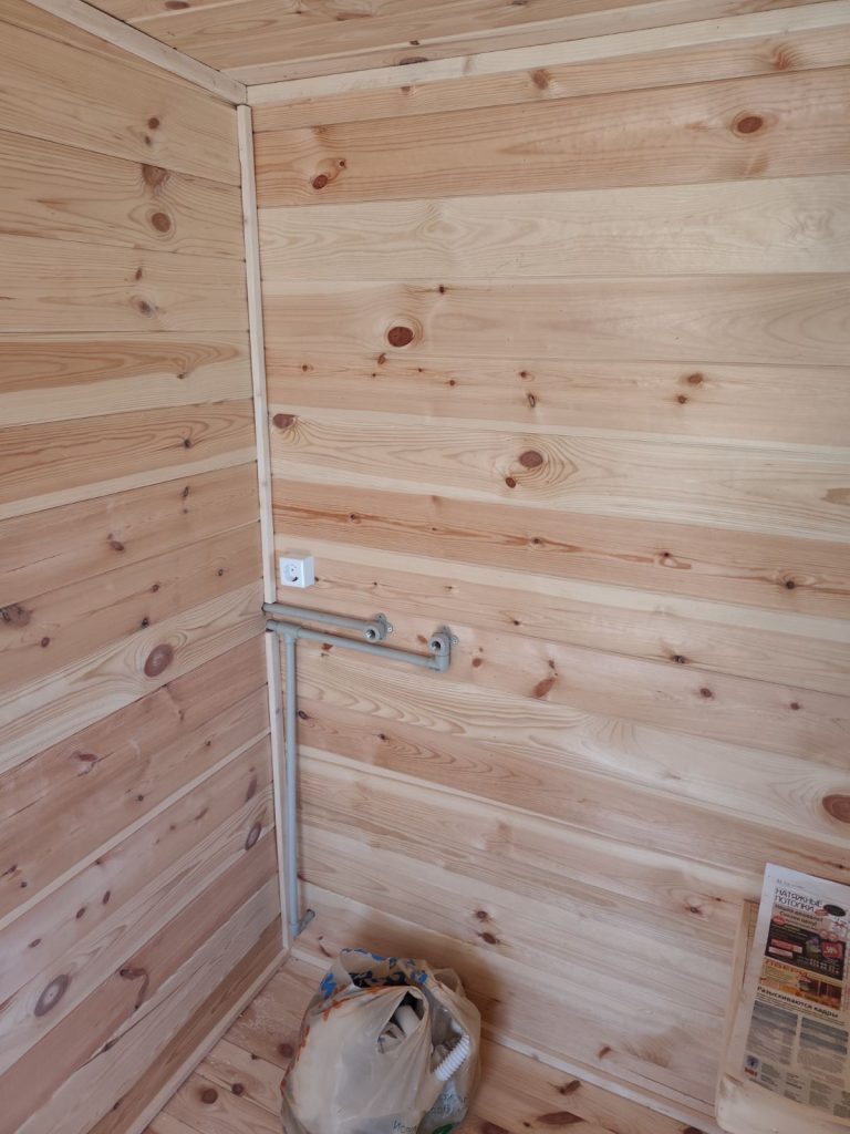 Готовая баня каркасная