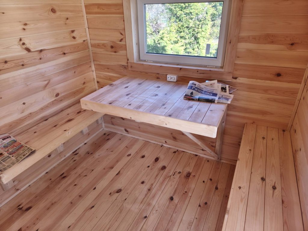 Готовая баня каркасная